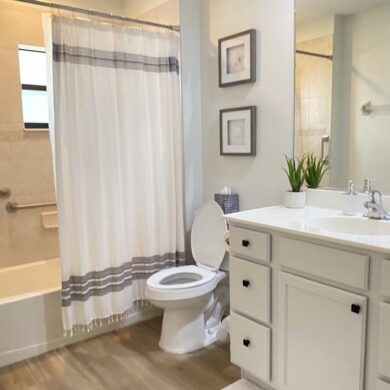 Custom Home Hall Bath after
