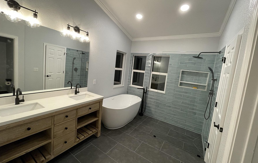 image of bathroom remodel construction project in Folsom CA